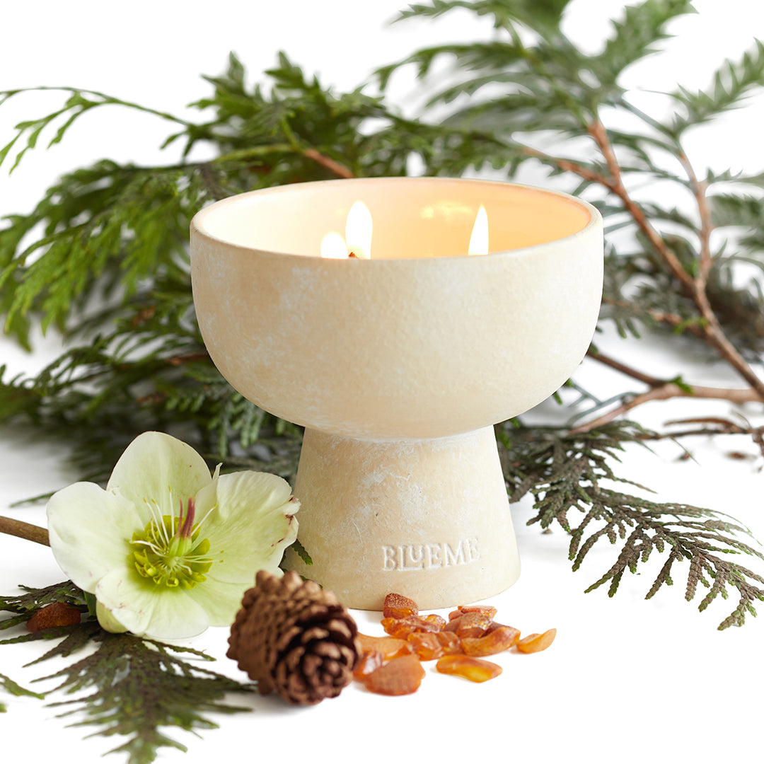 Festive Refillable Ceramic Candle 3 Wicks Medium