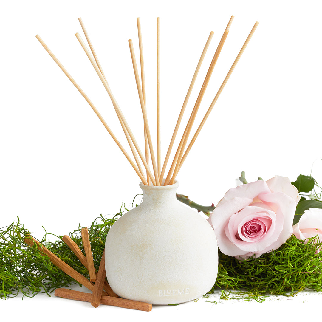 Romance Refillable Ceramic Diffuser Small with Rose, Sandalwood, and Oakmoss