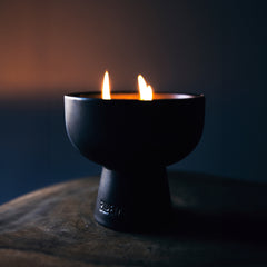 Black Ceramic Candle Set | Sensual