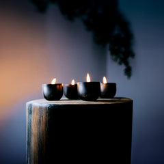 Black Ceramic Candle | Votives