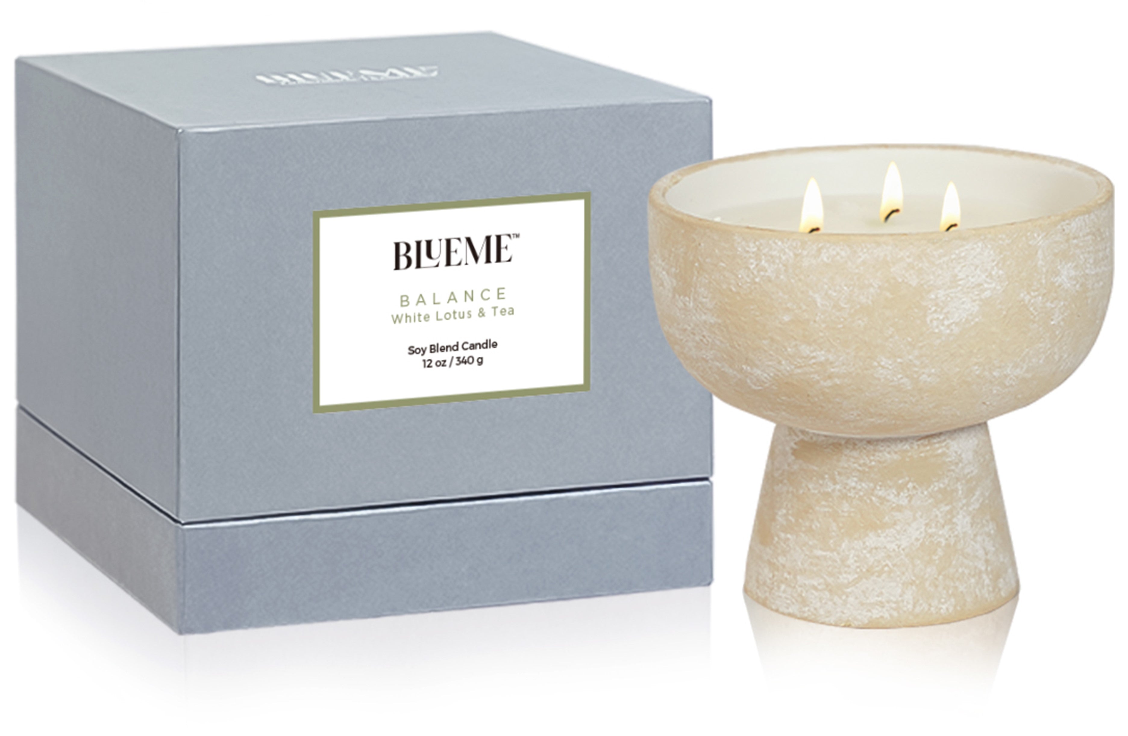 Balance - Ceramic Refillable Candle - White Lotus & Tea