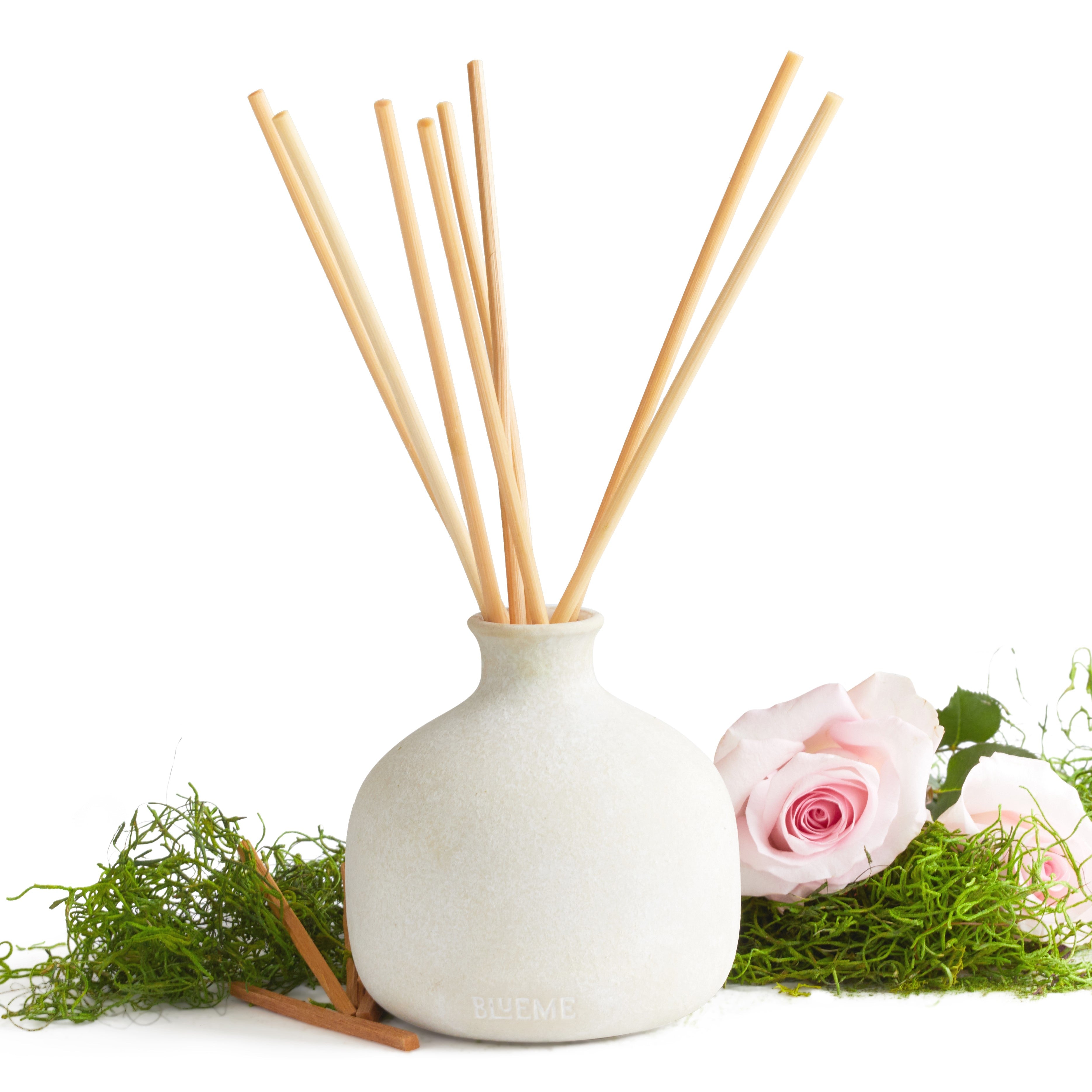 Bundle | Large Ceramic Refillable Wellness Diffuser + Refill | Romance - Oakmoss & Sandalwood