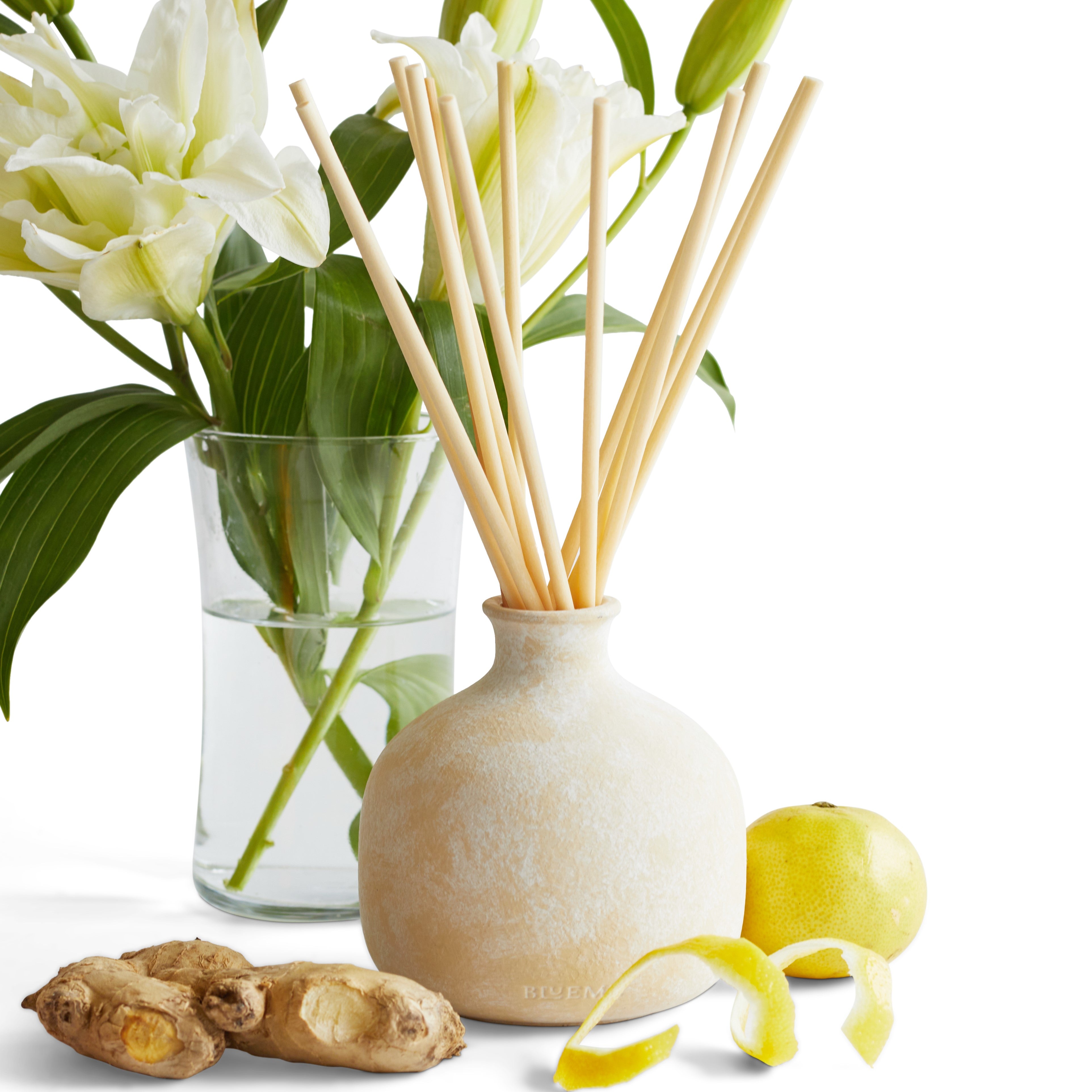 Bundle | Large Ceramic Refillable Wellness Diffuser + Refill | Happiness - Yuzu & Ginger