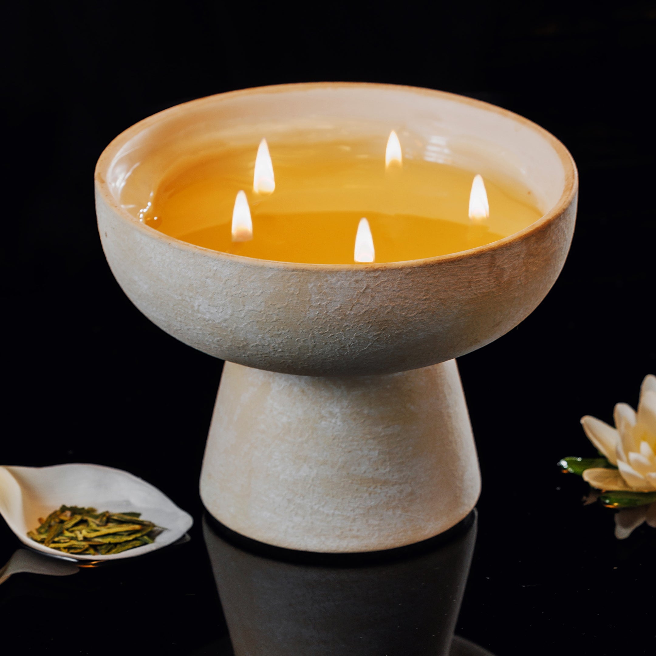 Balance - Ceramic Refillable Candle - White Lotus & Tea