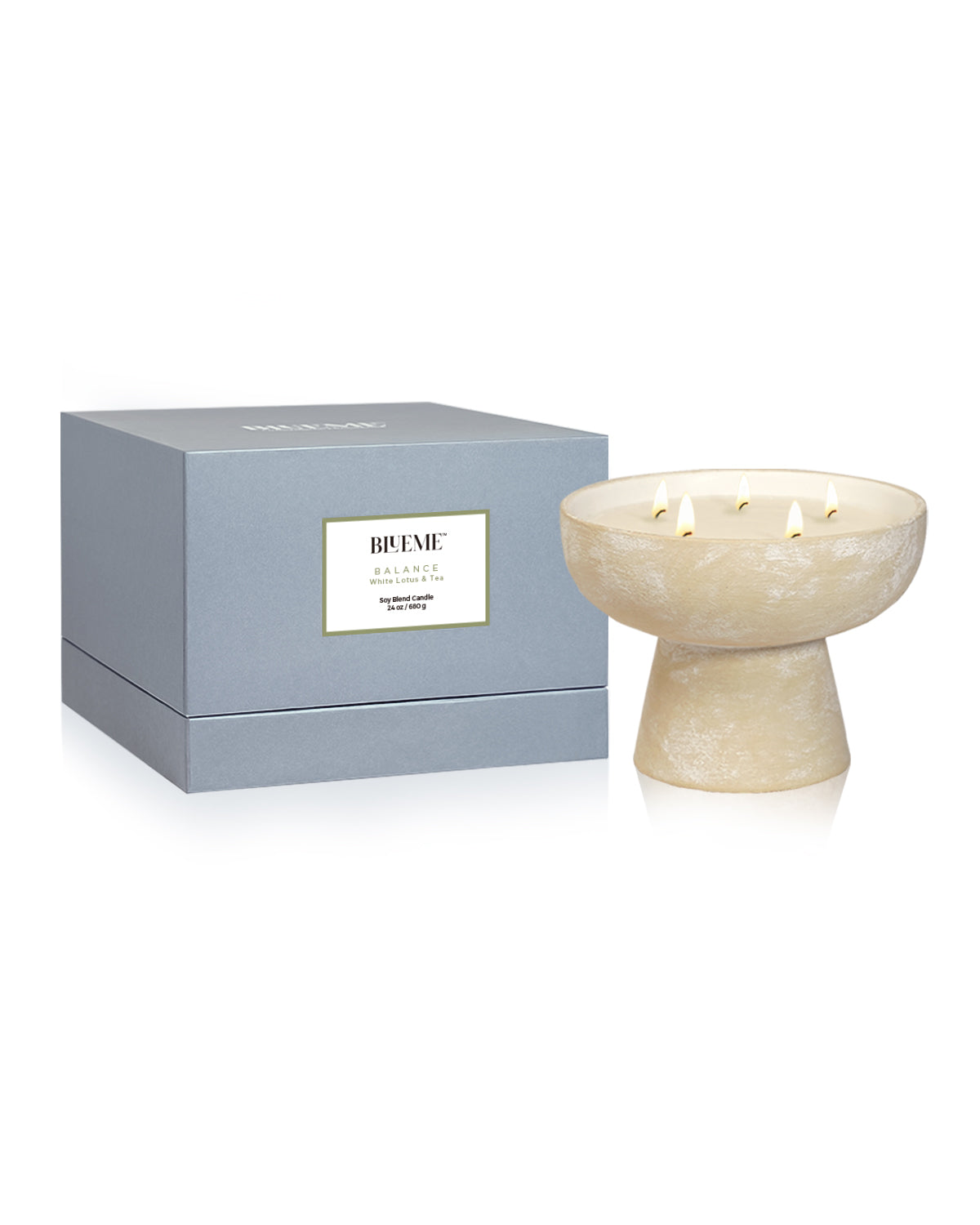 Balance - Ceramic Refillable Candle - White Lotus & Tea