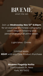 Blueme Calligraphy Art Night in NoLita on Nov 12