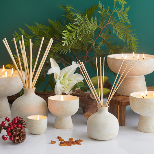 Festive Refillable Ceramic Candle Diffuser Collection
