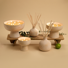 Focus - Ceramic Refillable Candle - Eucalyptus & Lime