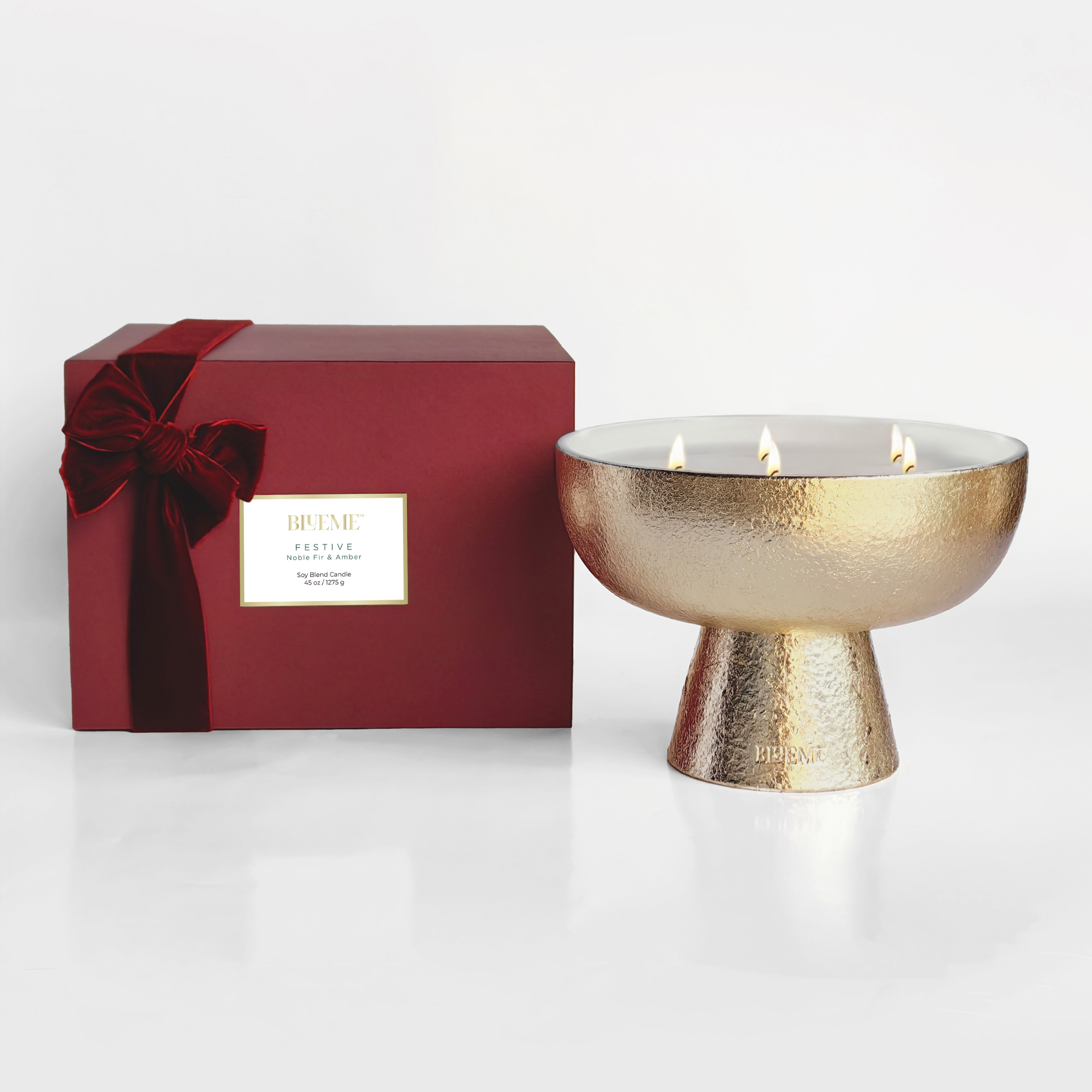 Gold Holiday Candle | Festive