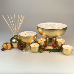 Gold Holiday Candle | Festive