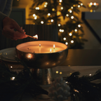 Gold Holiday Candle | Festive