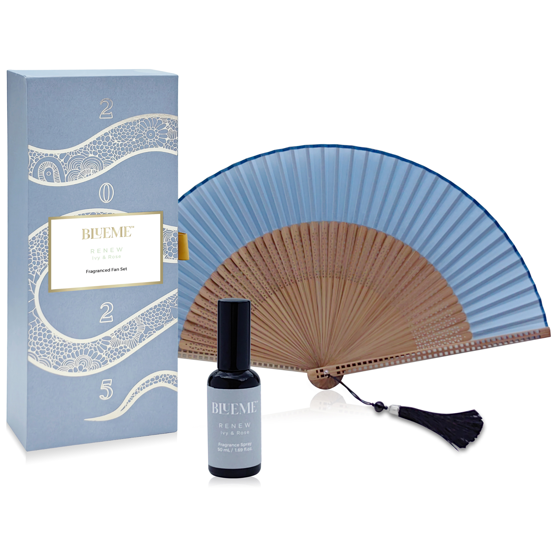 2025 Lunar New Year Collection - Year of the Snake | Renew Ivy & Rose Fragranced Fan Set