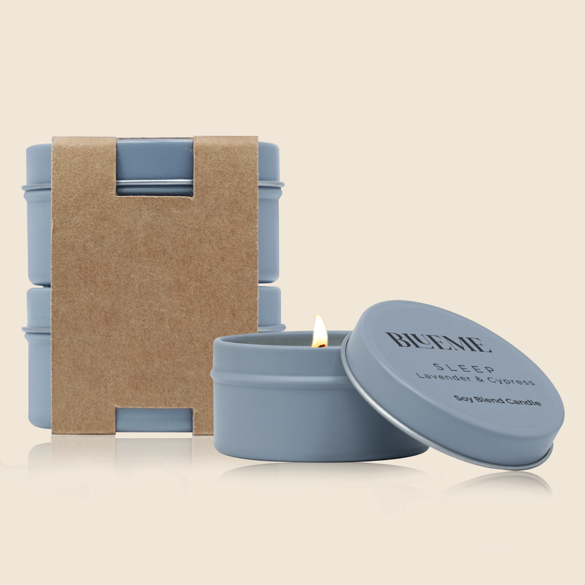 2 PK Candle Tin Votives - Sleep, Balance