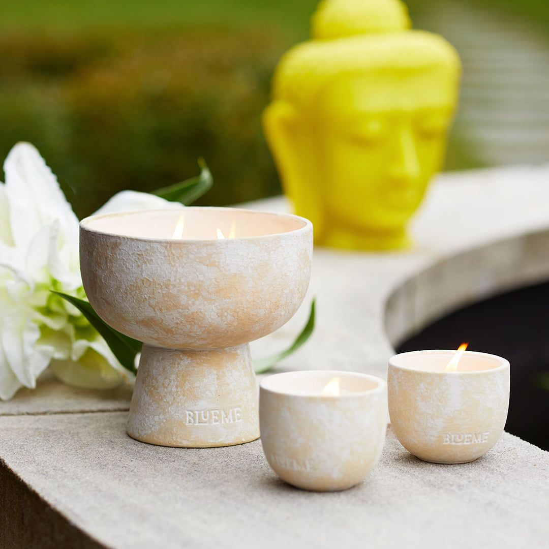 Spiritual Ceramic Refillable Candle Palo Santo Vetiver Blueme Spiritual ceramic refillable candle palo santo vetiver blueme