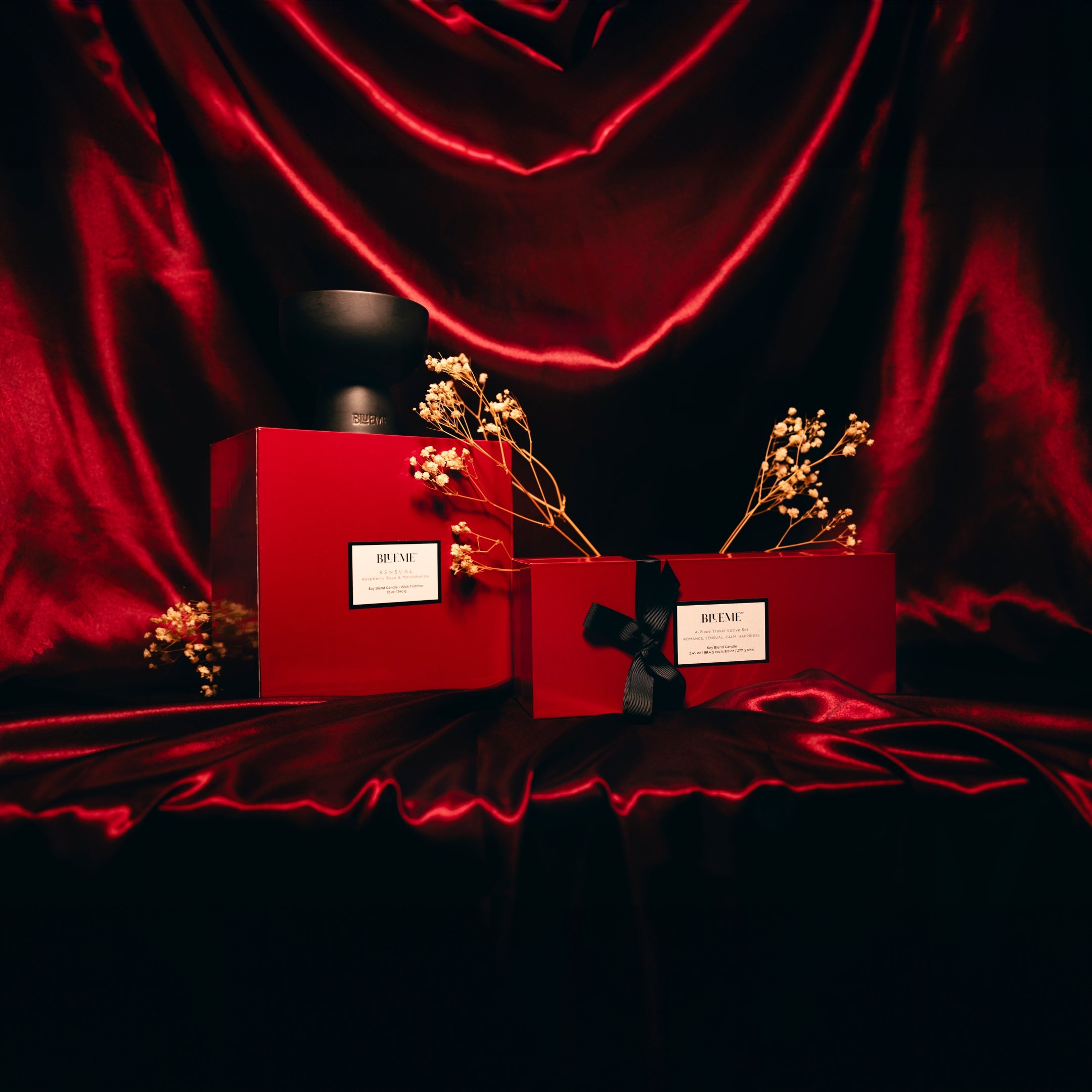 Black Ceramic Candle Set | Romance