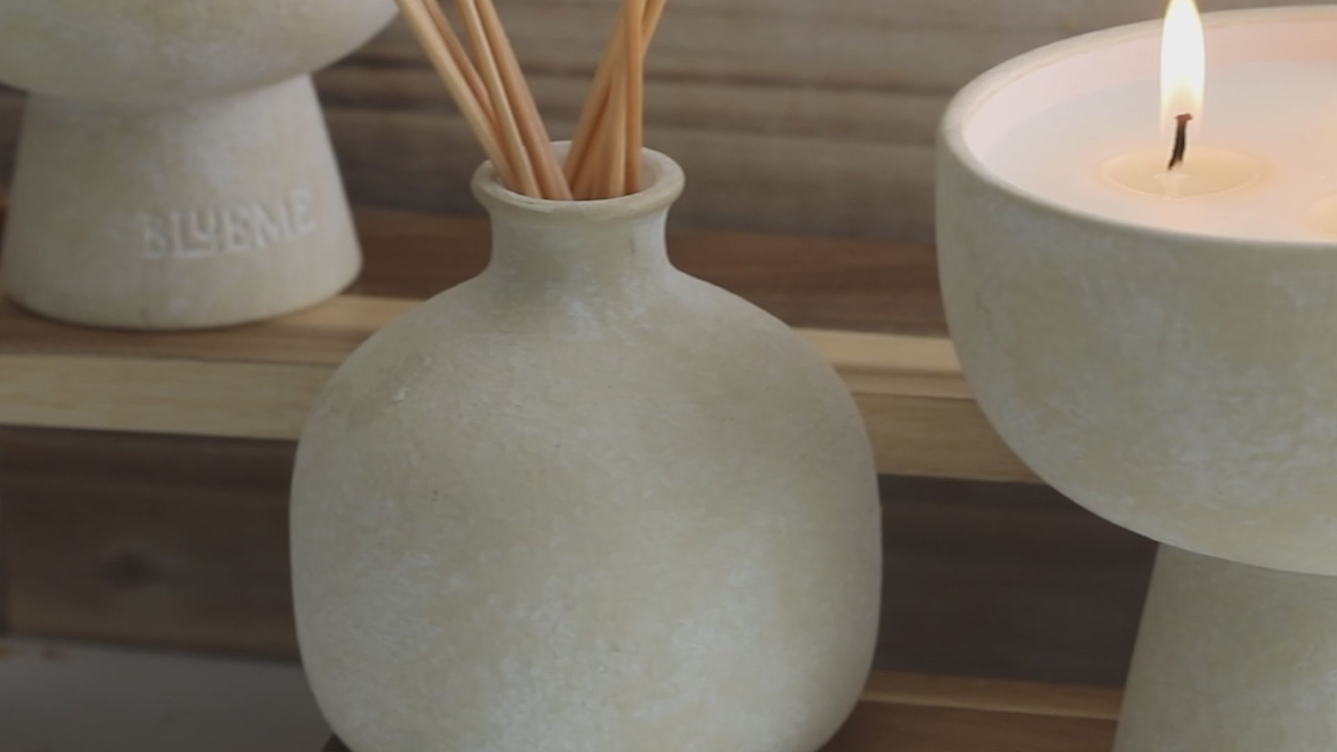 Bundle | Large Ceramic Refillable Wellness Diffuser + Refill | Calm - Osmanthus & Sandalwood